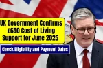 £650 Cost of Living Support for June 2025